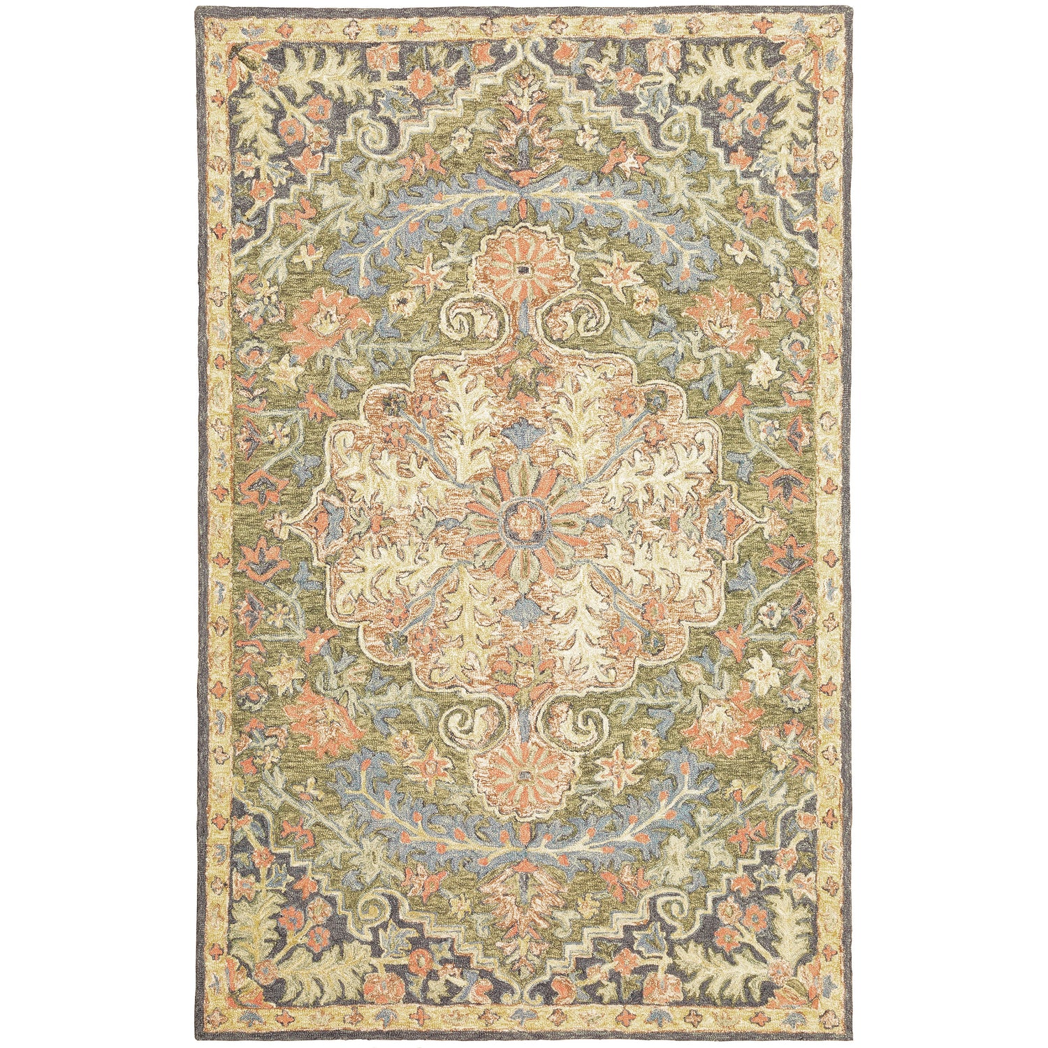 Oriental Weavers Alfresco  Green Blue Traditional