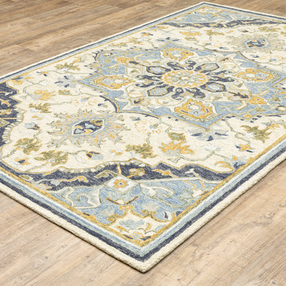Oriental Weavers Alfresco  Blue Ivory Traditional