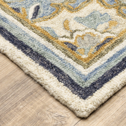 Oriental Weavers Alfresco  Blue Ivory Traditional