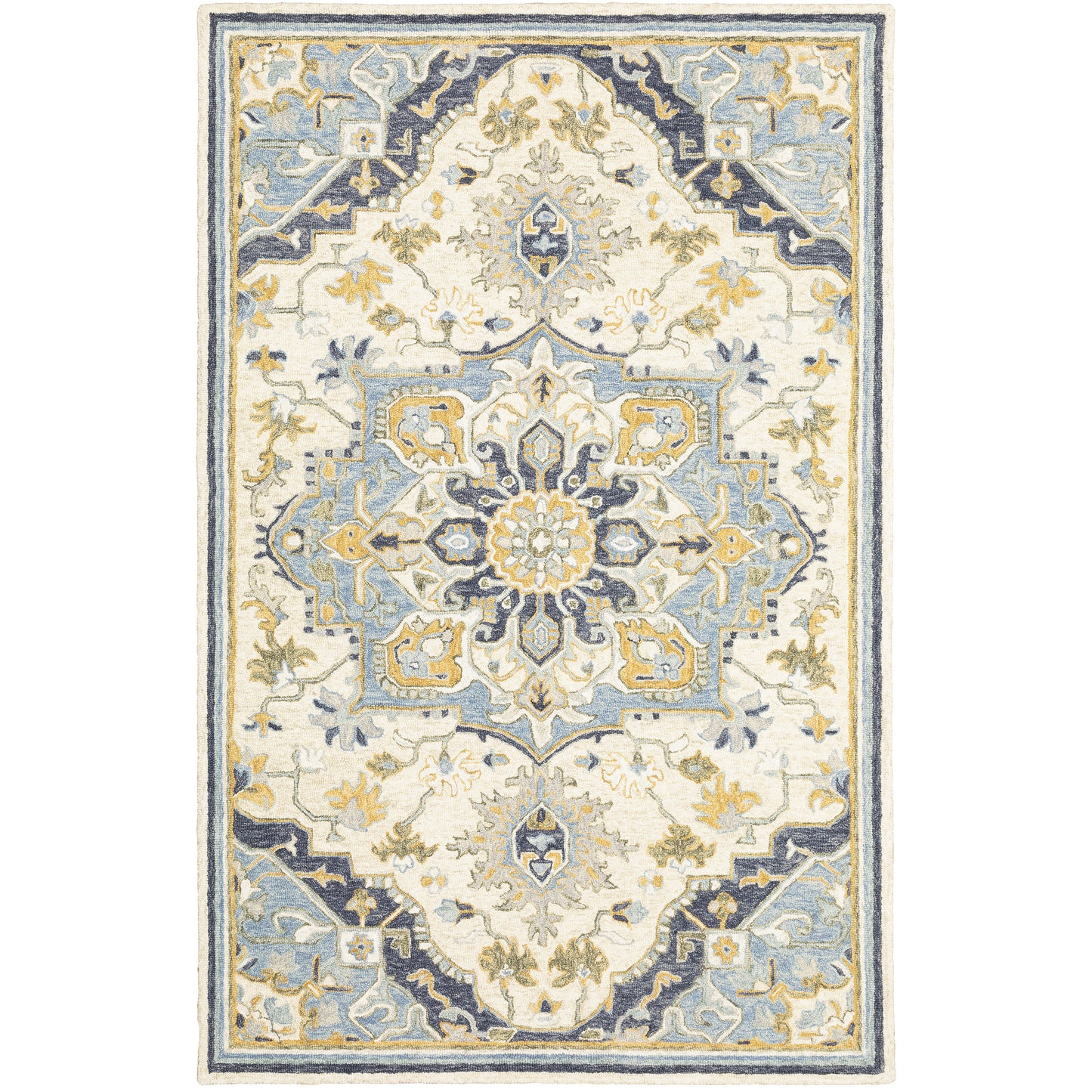Oriental Weavers Alfresco  Blue Ivory Traditional