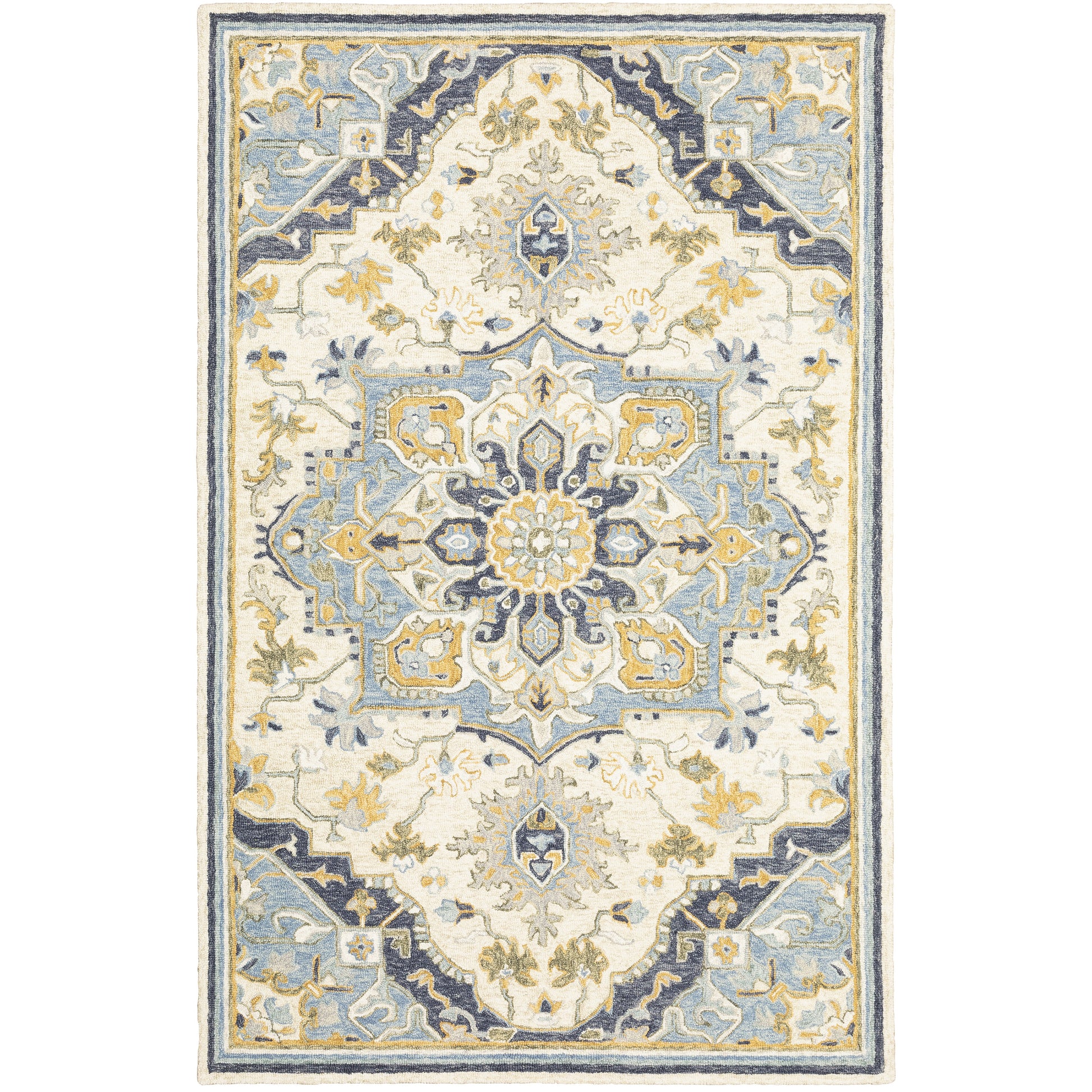 Oriental Weavers Alfresco  Blue Ivory Traditional