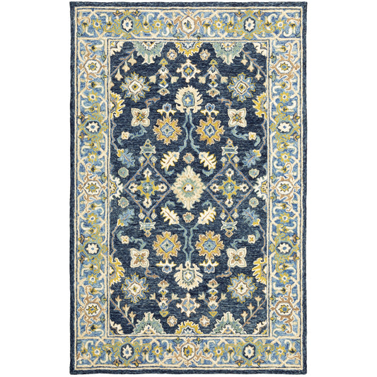 Oriental Weavers Alfresco  Navy Blue Traditional