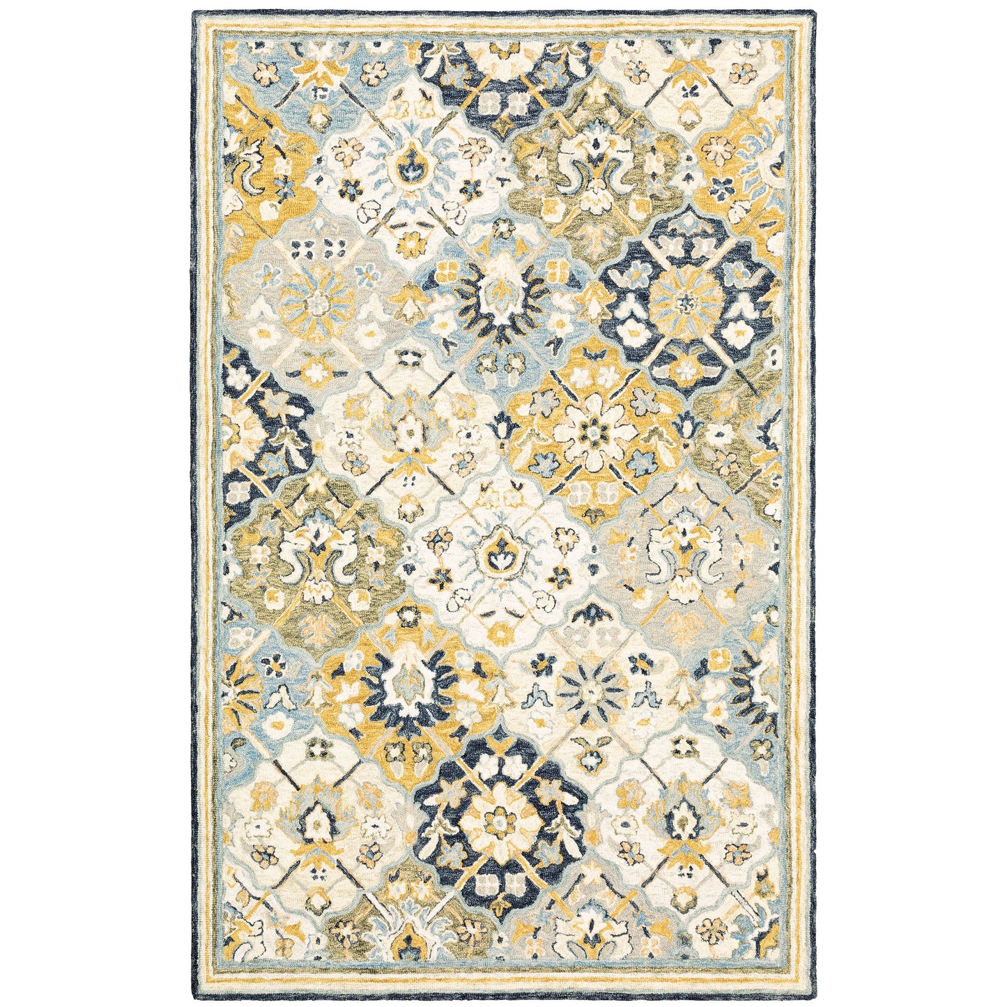Oriental Weavers Alfresco  Blue Gold Traditional