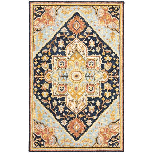 Oriental Weavers Alfresco  Navy Rust Traditional