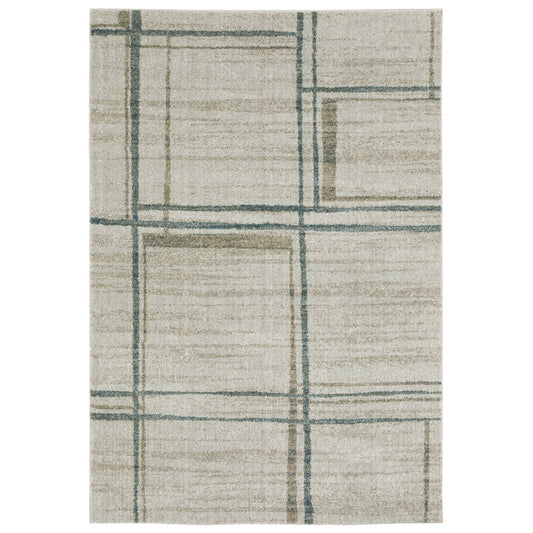 Oriental Weavers Alton  Grey Teal Modern & Contemporary
