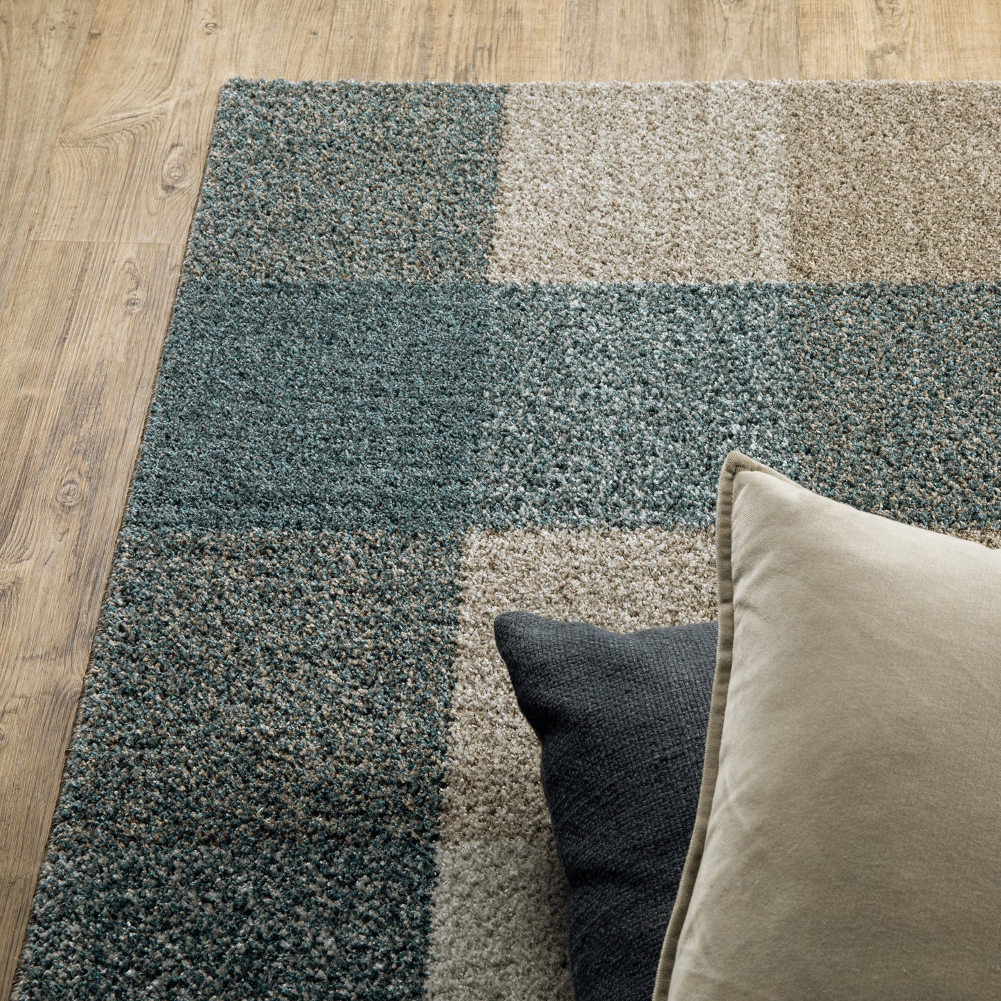 Oriental Weavers Alton  Teal Grey Farmhouse