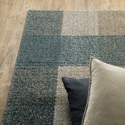 Oriental Weavers Alton  Teal Grey Farmhouse