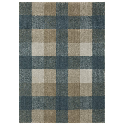 Oriental Weavers Alton  Teal Grey Farmhouse
