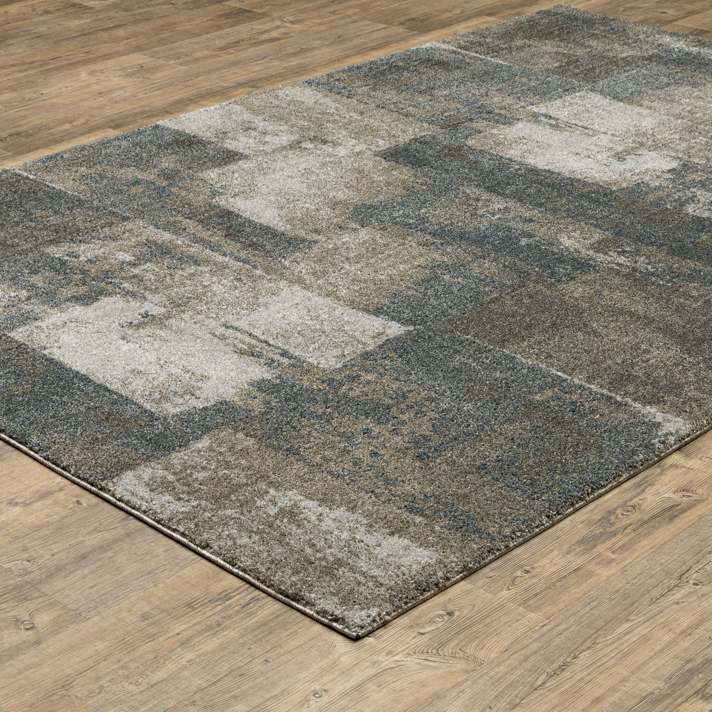 Oriental Weavers Alton  Teal Grey Modern & Contemporary