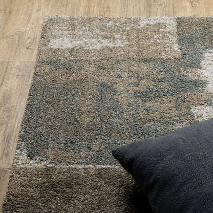 Oriental Weavers Alton  Teal Grey Modern & Contemporary