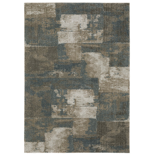 Oriental Weavers Alton  Teal Grey Modern & Contemporary