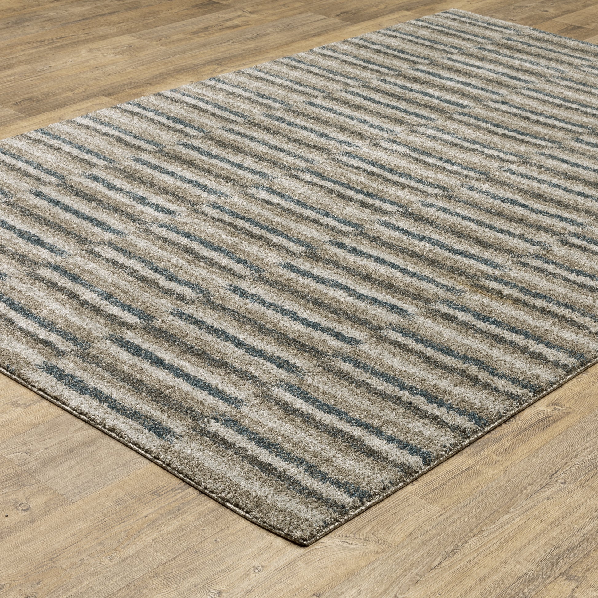 Oriental Weavers Alton  Teal Grey Industrial