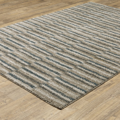 Oriental Weavers Alton  Teal Grey Industrial