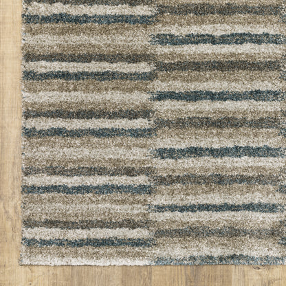 Oriental Weavers Alton  Teal Grey Industrial