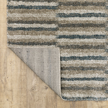 Oriental Weavers Alton  Teal Grey Industrial