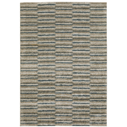 Oriental Weavers Alton  Teal Grey Industrial