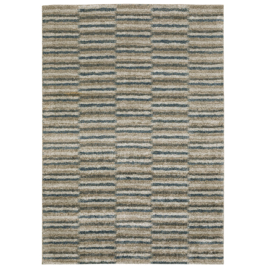 Oriental Weavers Alton  Teal Grey Industrial