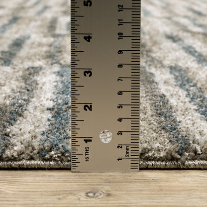 Oriental Weavers Alton  Teal Grey Industrial