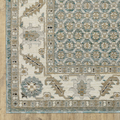 Oriental Weavers Andorra  Blue Ivory Traditional