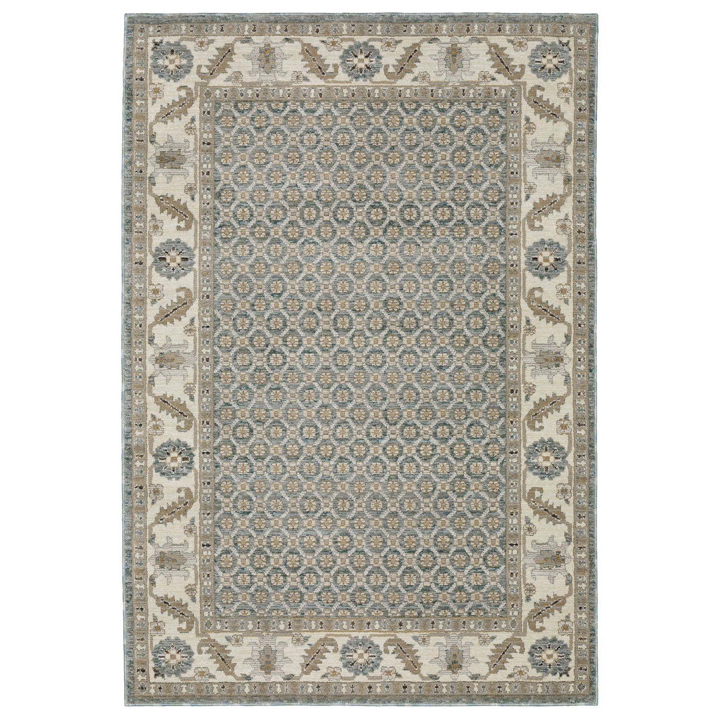 Oriental Weavers Andorra  Blue Ivory Traditional