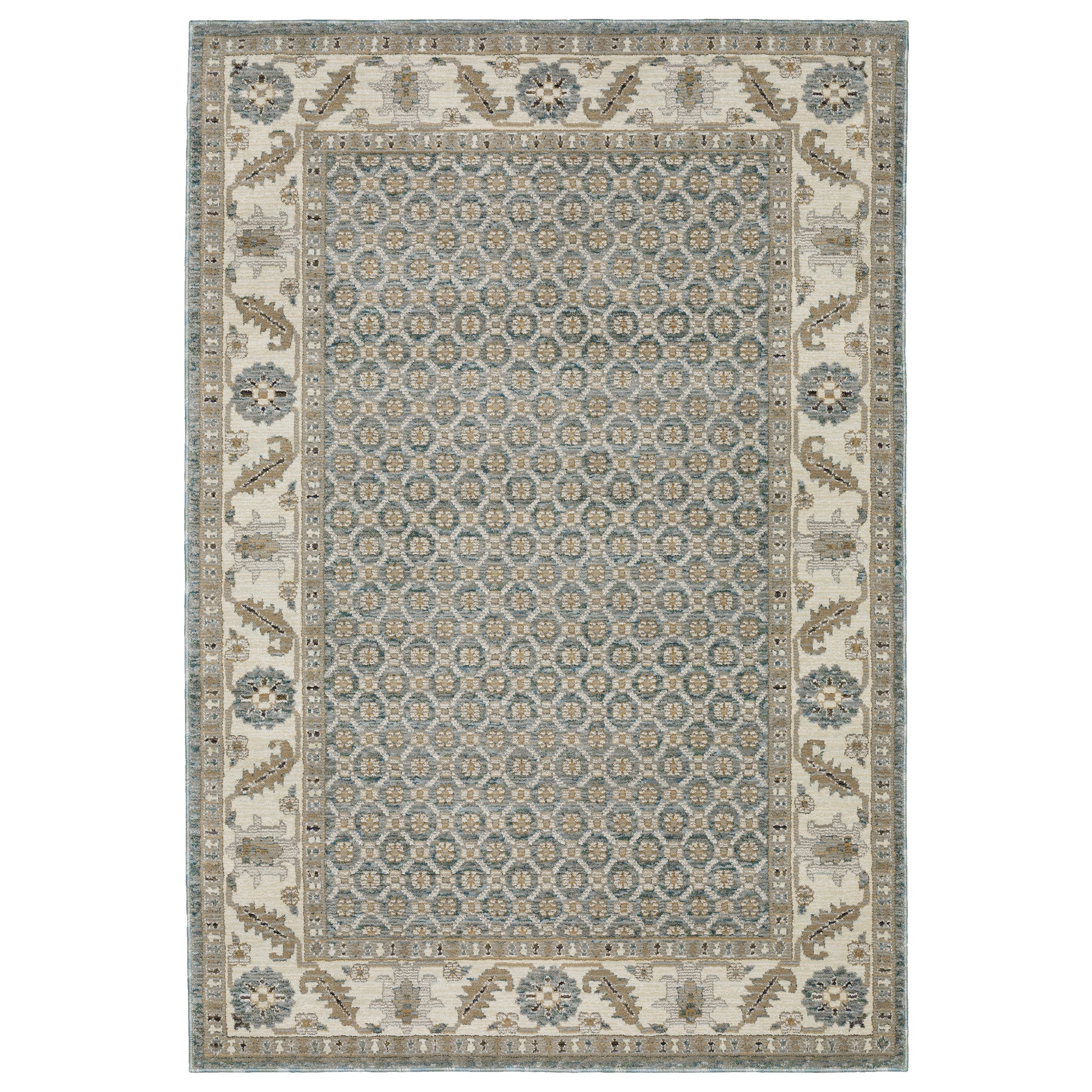 Oriental Weavers Andorra  Blue Ivory Traditional