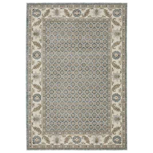 Oriental Weavers Andorra  Blue Ivory Traditional