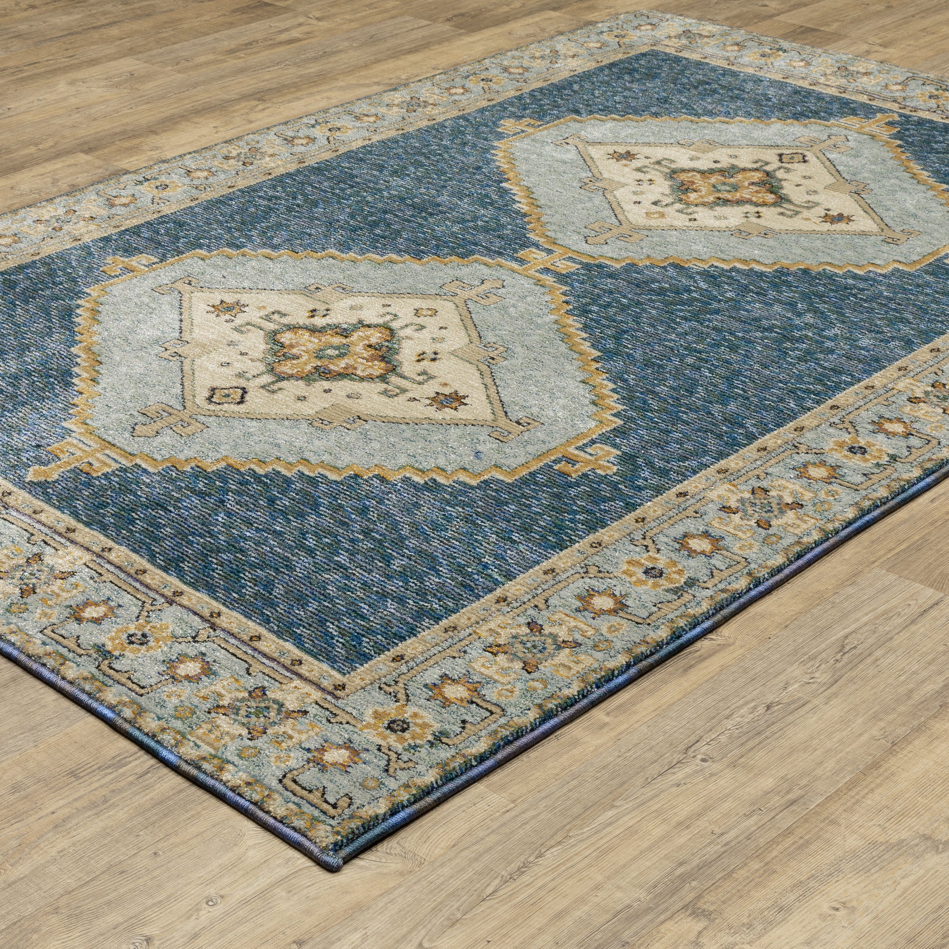 Oriental Weavers Andorra  Blue Gold Bohemian