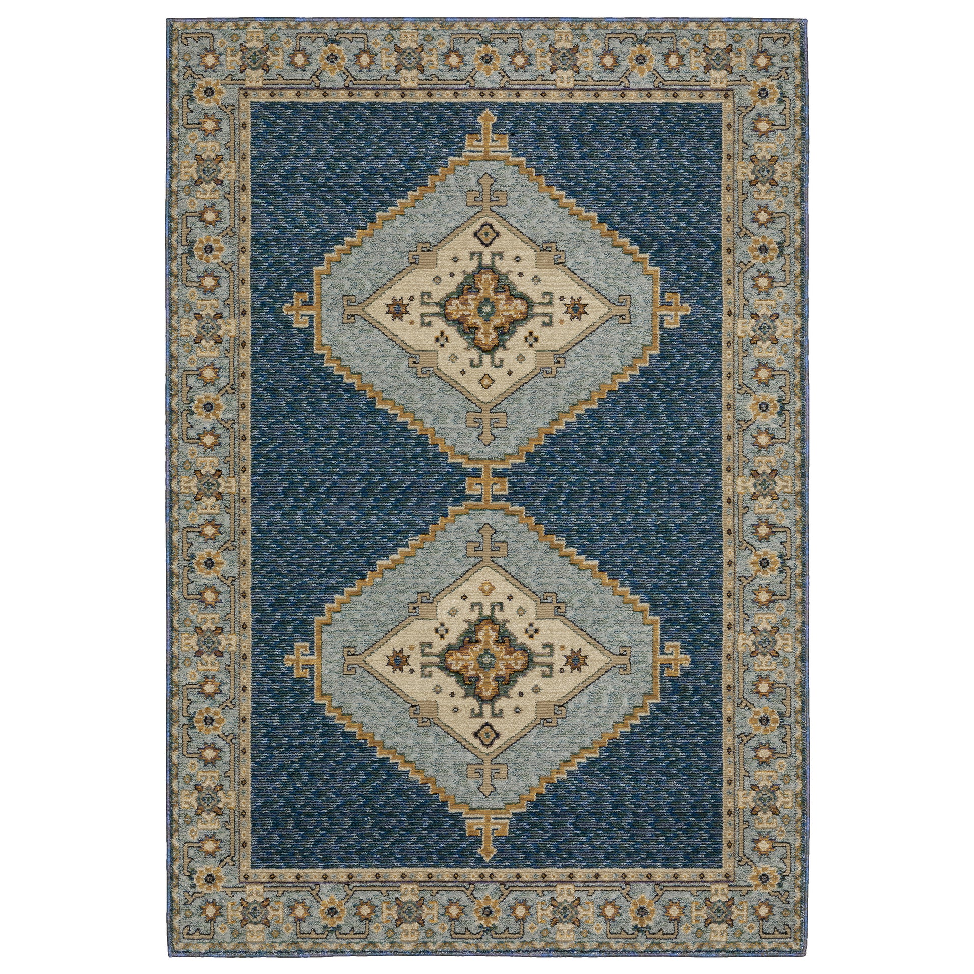 Oriental Weavers Andorra  Blue Gold Bohemian