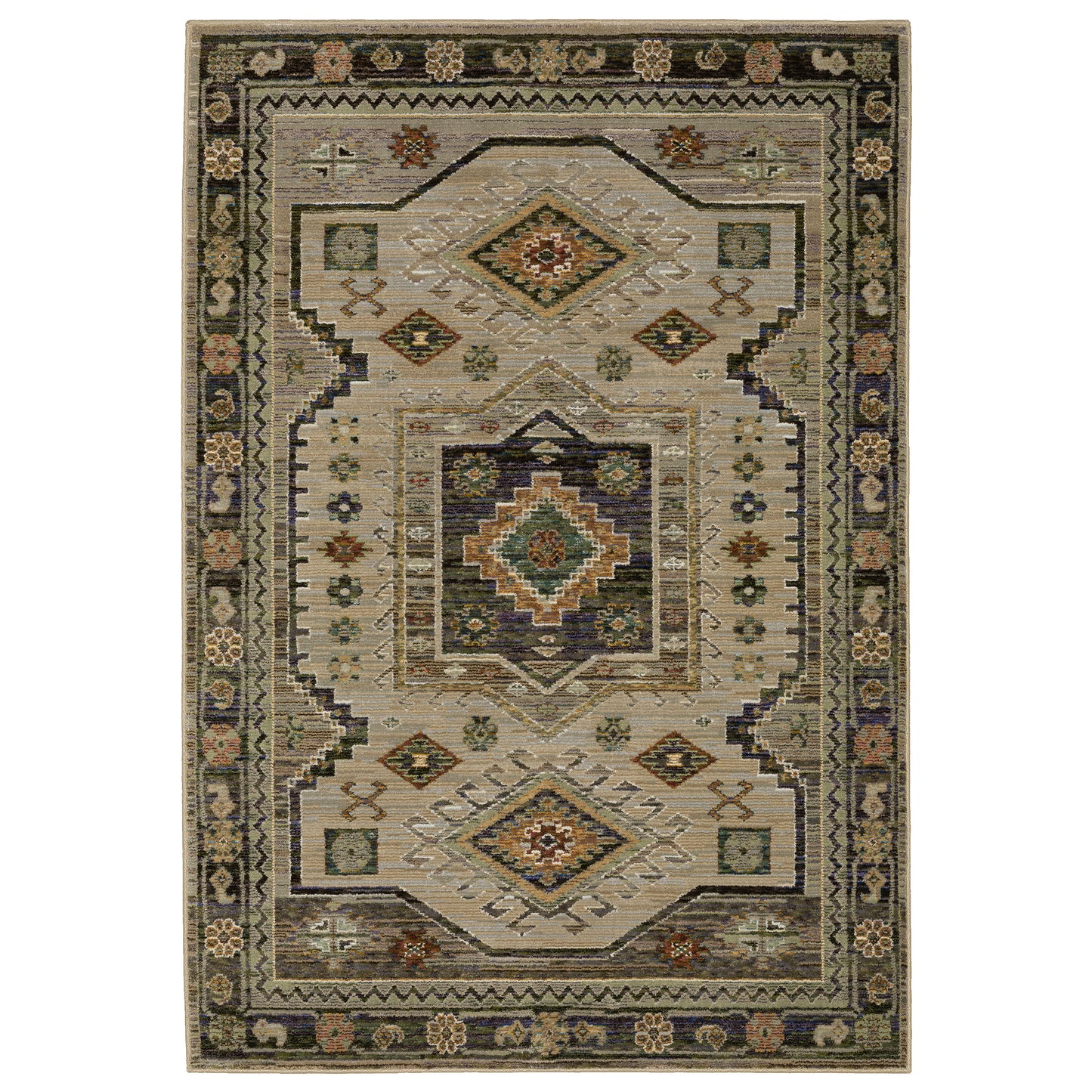 Oriental Weavers Andorra  Grey Green Bohemian