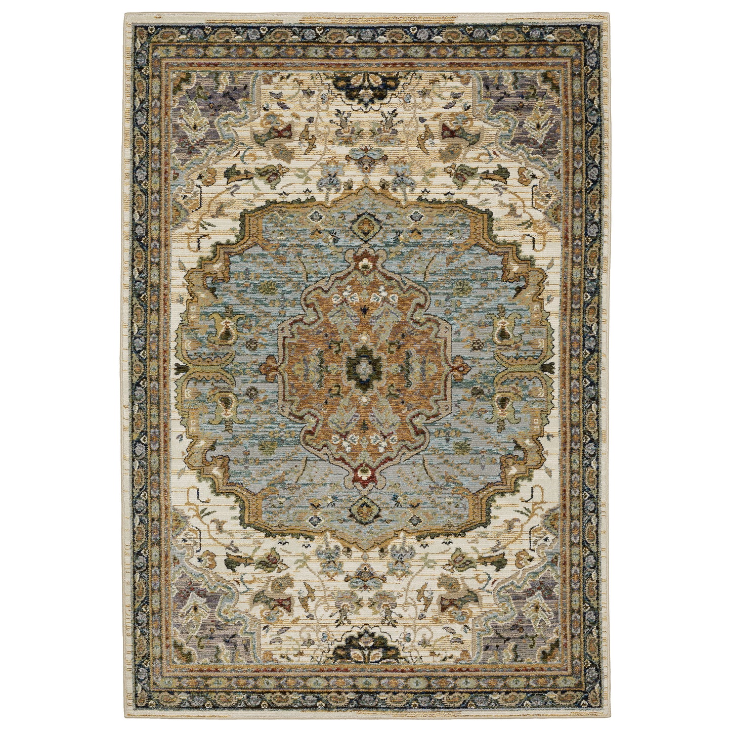 Oriental Weavers Andorra  Ivory Blue Traditional