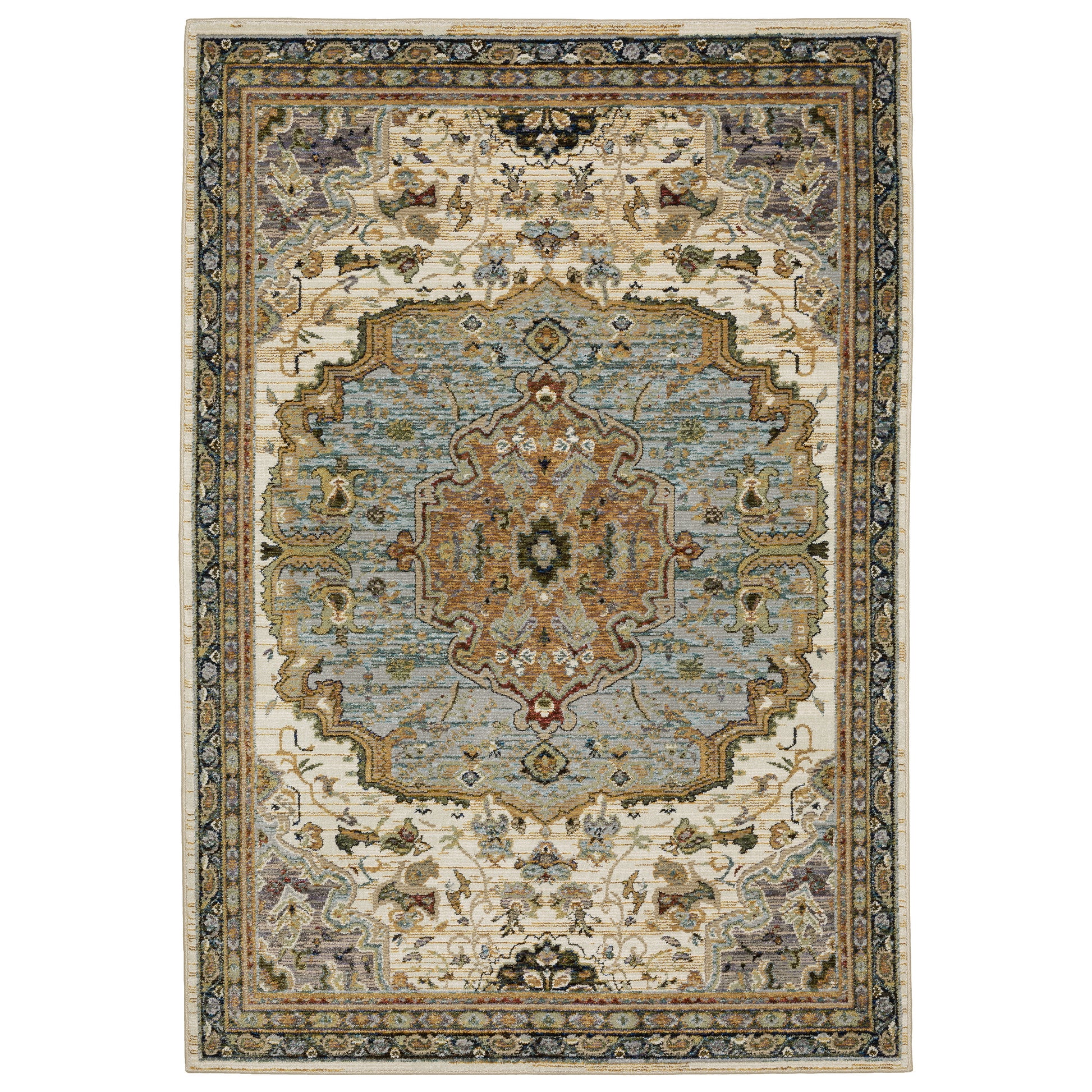 Oriental Weavers Andorra  Ivory Blue Traditional