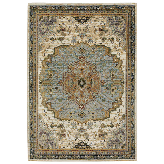 Oriental Weavers Andorra  Ivory Blue Traditional