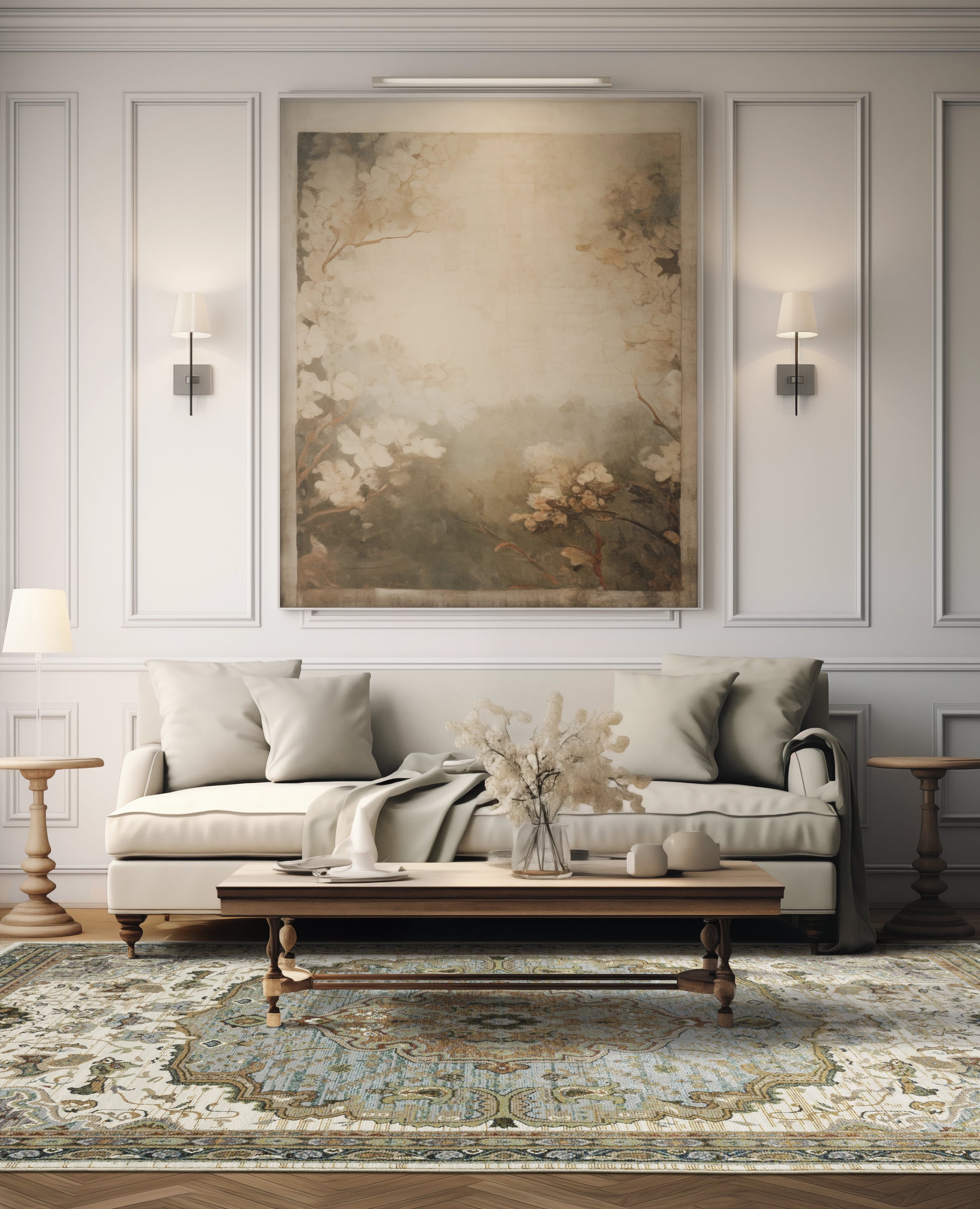 Oriental Weavers Andorra  Ivory Blue Traditional