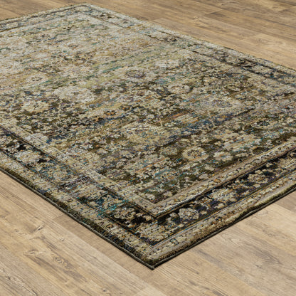 Oriental Weavers Andorra  Green Brown Traditional