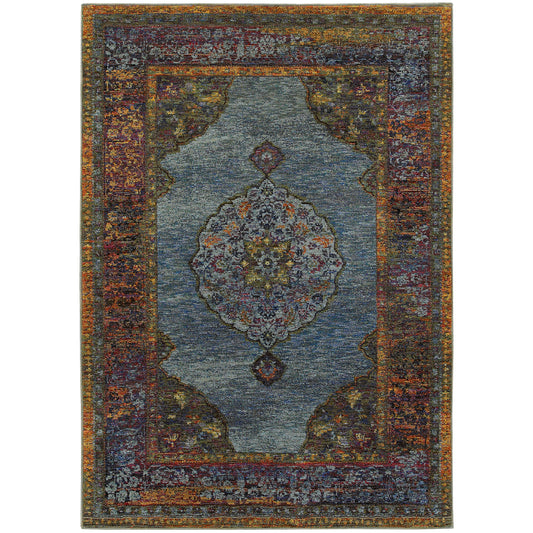 Oriental Weavers Andorra  Blue Multi Traditional