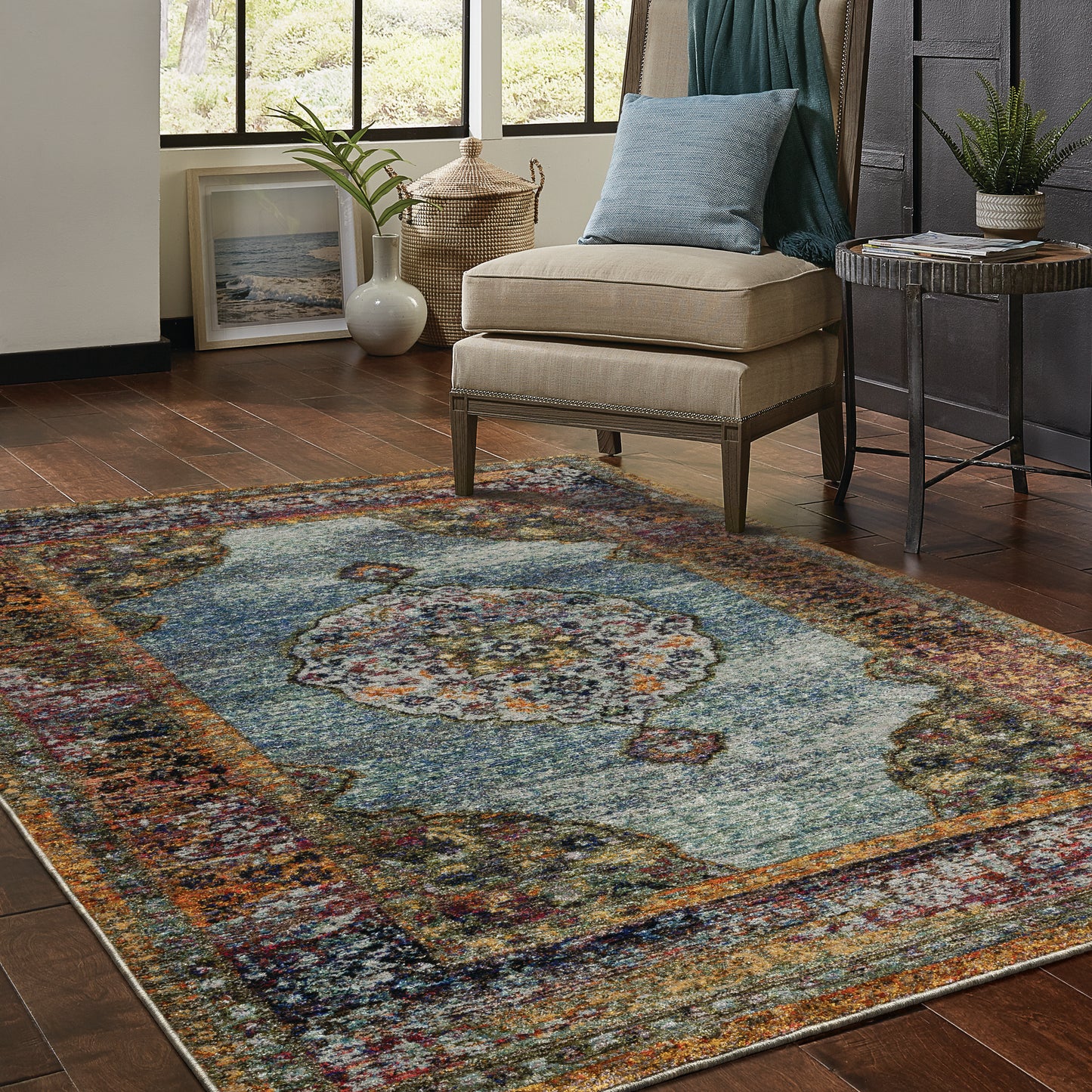 Oriental Weavers Andorra  Blue Multi Traditional