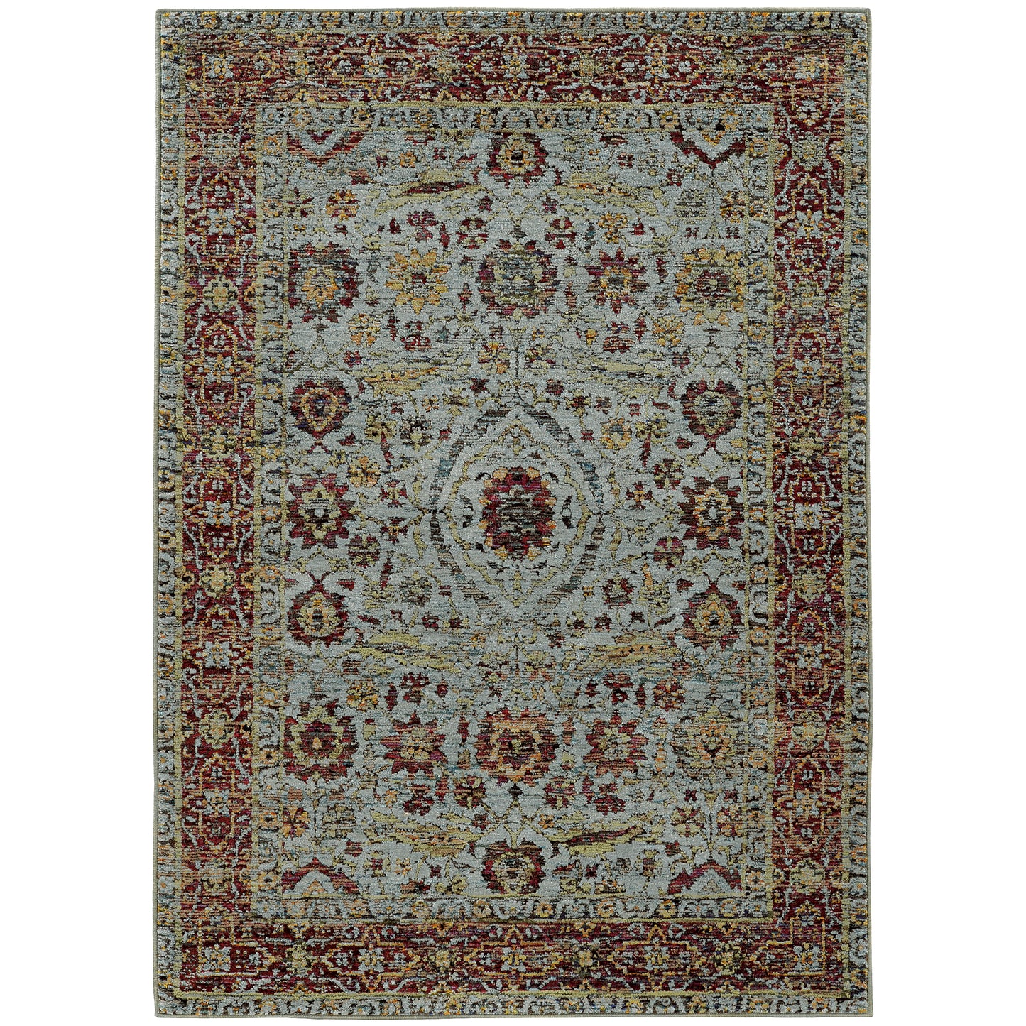 Oriental Weavers Andorra  Blue Red Traditional