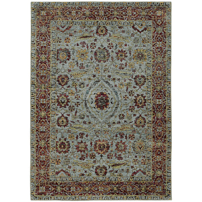 Oriental Weavers Andorra  Blue Red Traditional