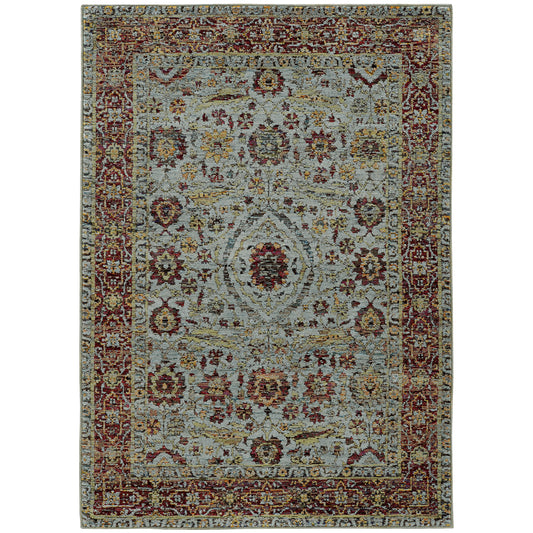 Oriental Weavers Andorra  Blue Red Traditional