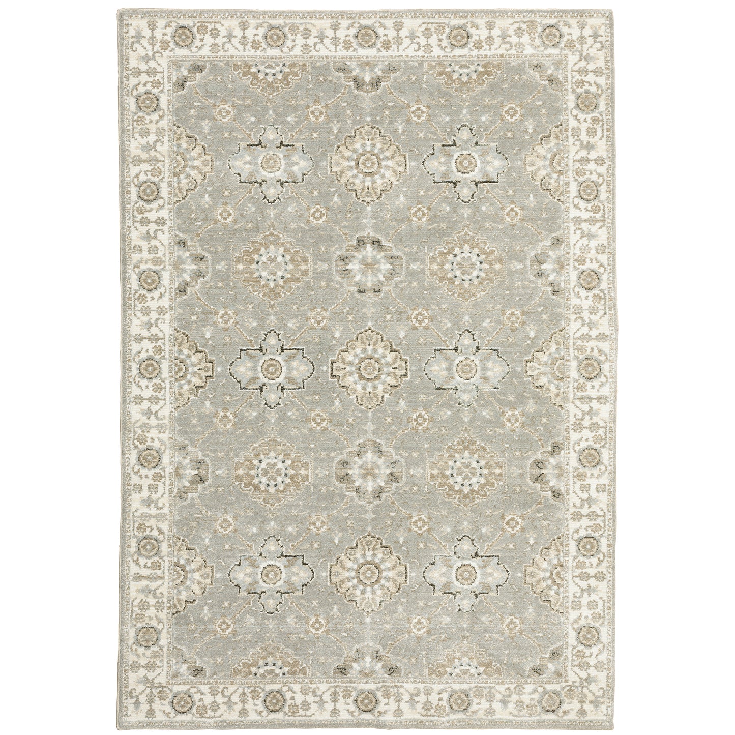 Oriental Weavers Andorra  Grey Ivory Traditional