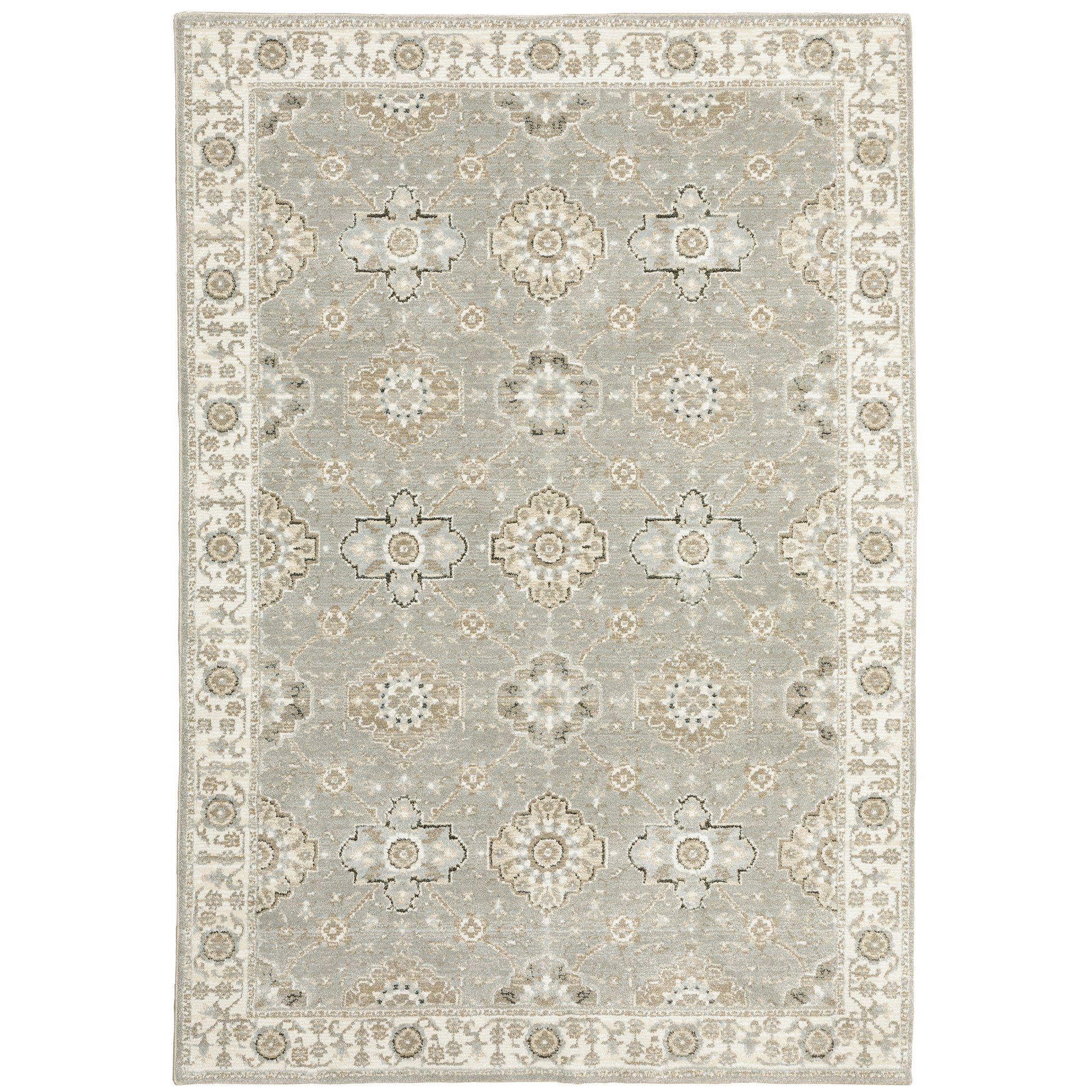 Oriental Weavers Andorra  Grey Ivory Traditional
