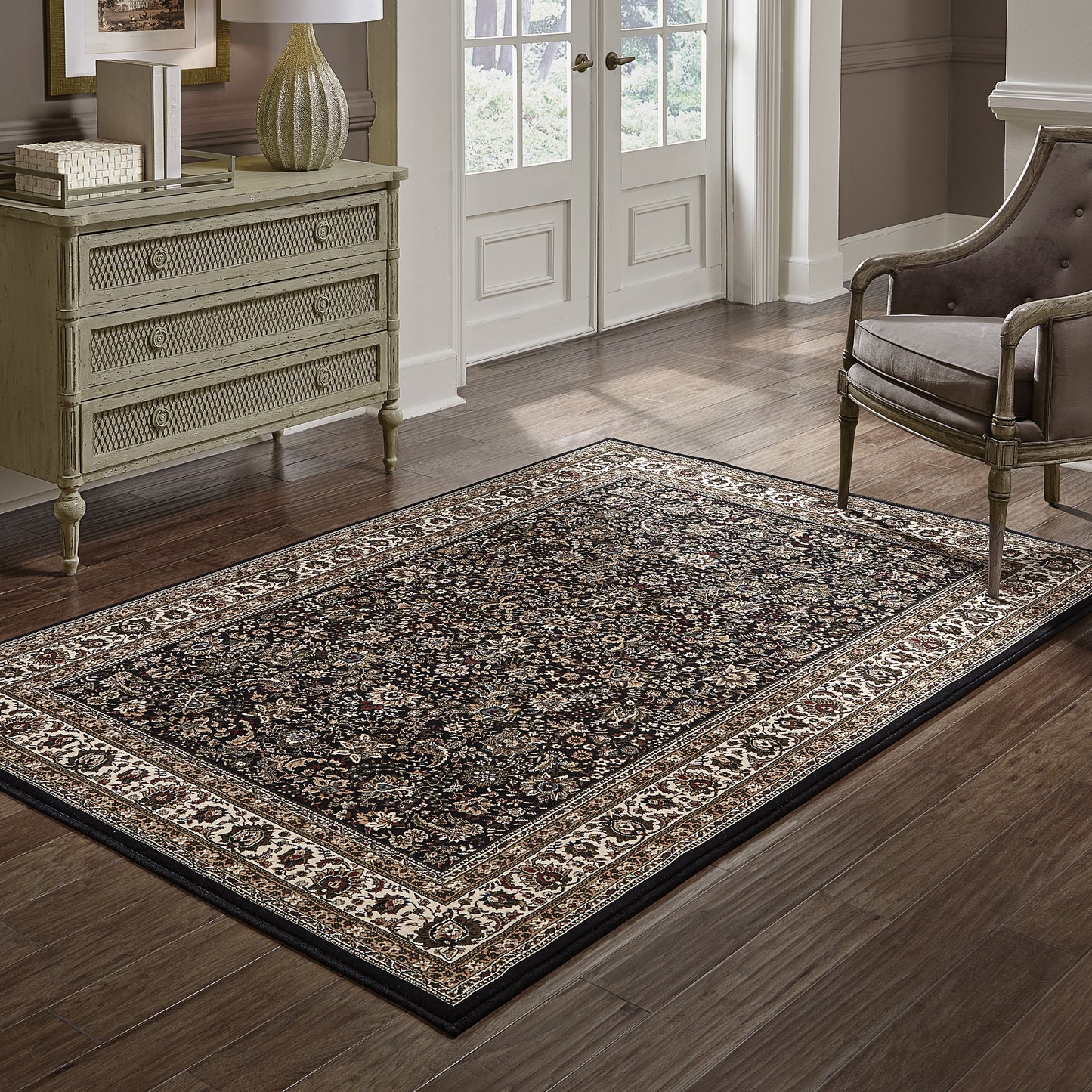 Oriental Weavers Ariana  Black Ivory Traditional