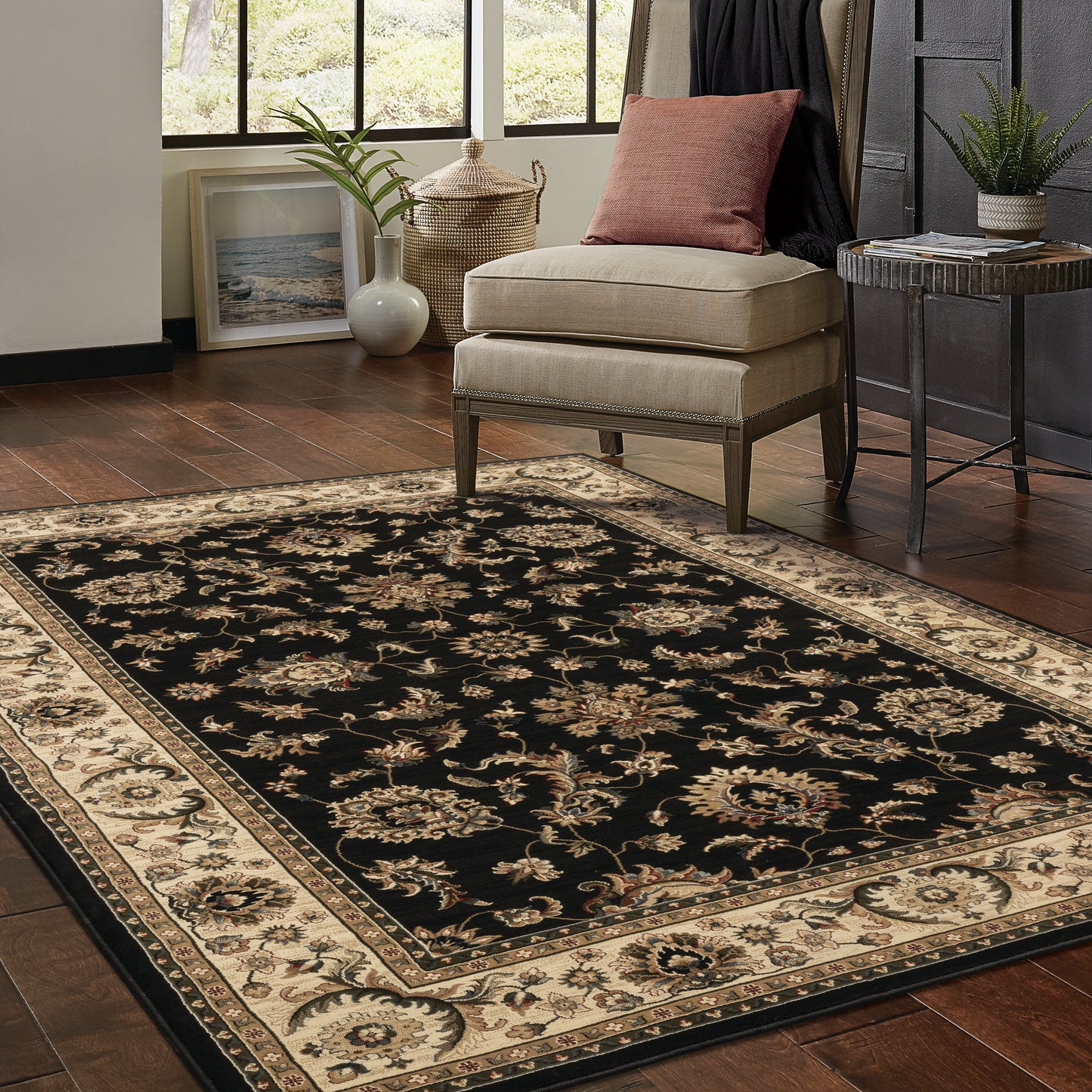 Oriental Weavers Ariana  Black Ivory Traditional