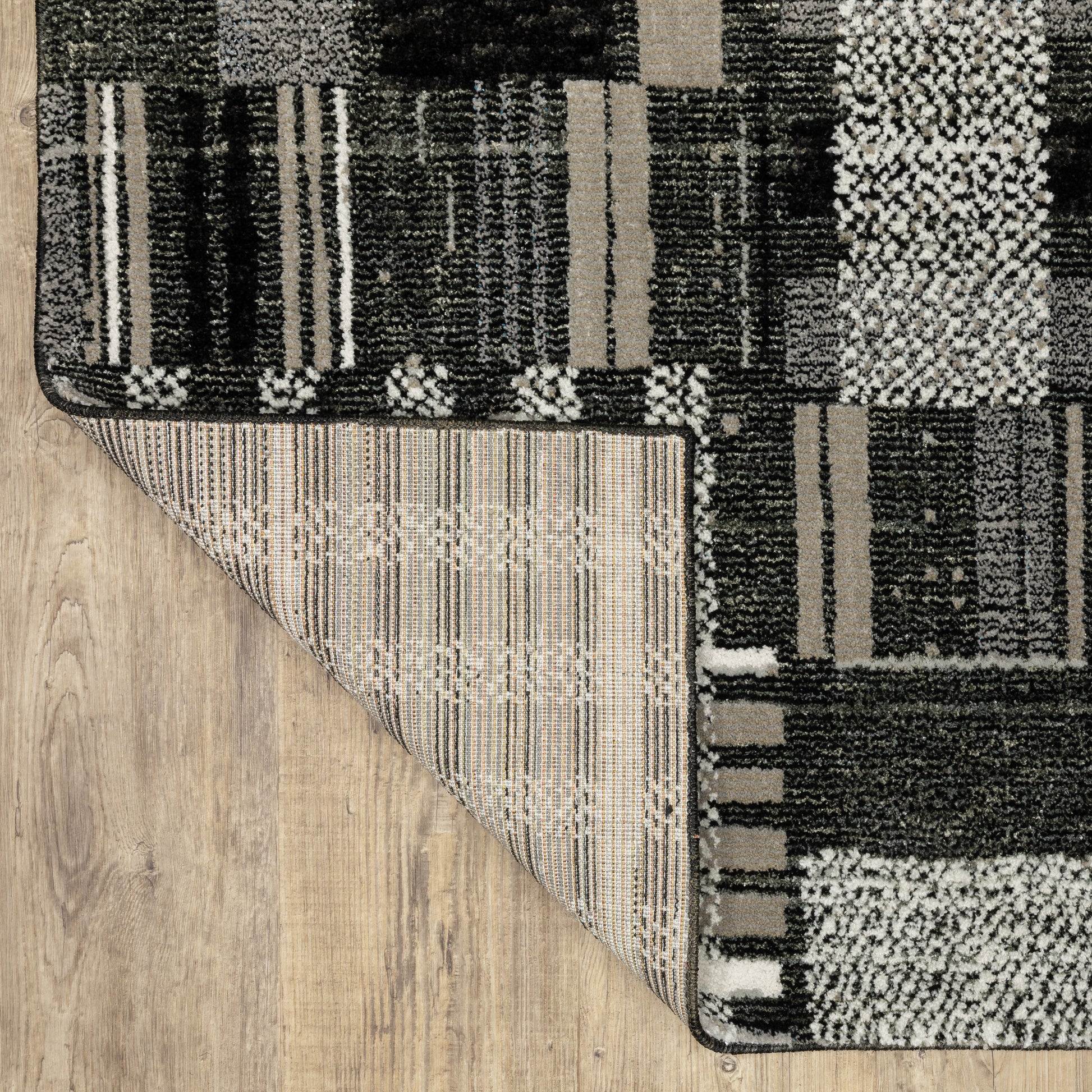 Oriental Weavers Atlas  Black Grey Modern & Contemporary