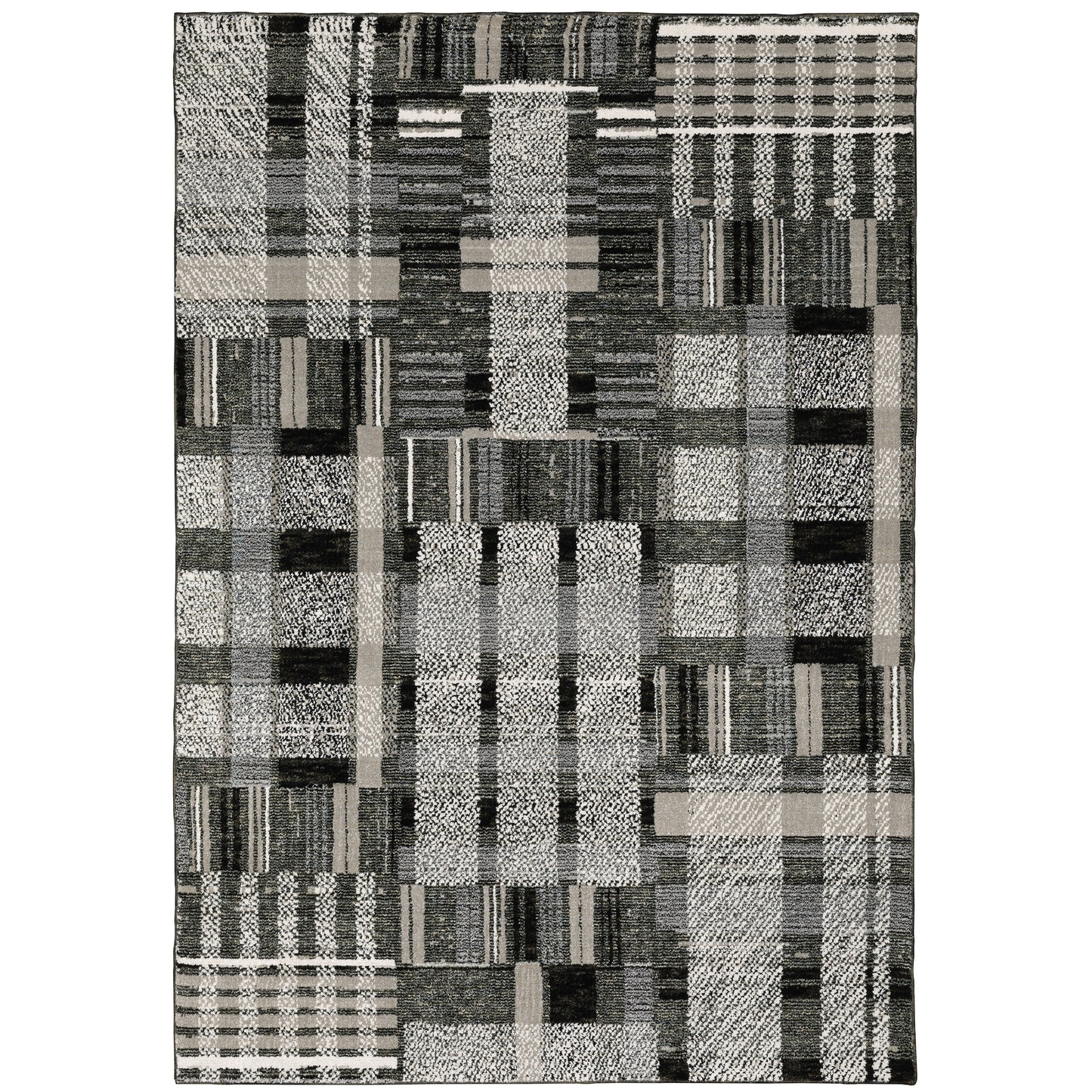 Oriental Weavers Atlas  Black Grey Modern & Contemporary