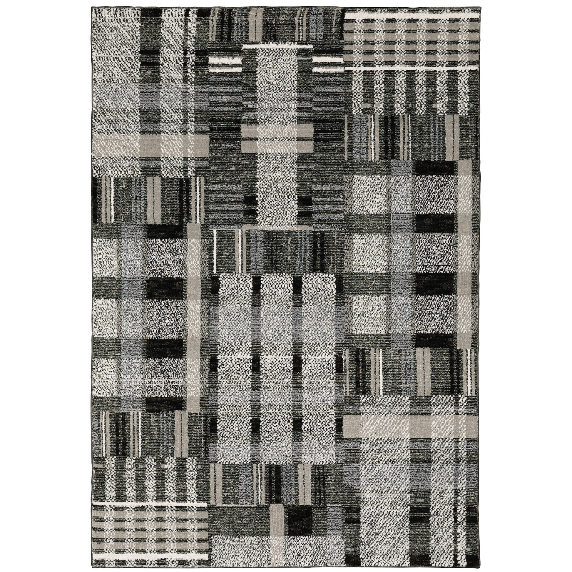 Oriental Weavers Atlas  Black Grey Modern & Contemporary