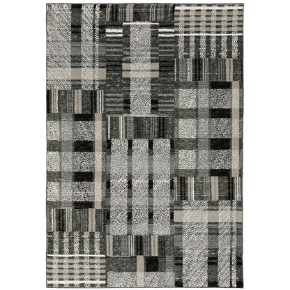 Oriental Weavers Atlas  Black Grey Modern & Contemporary