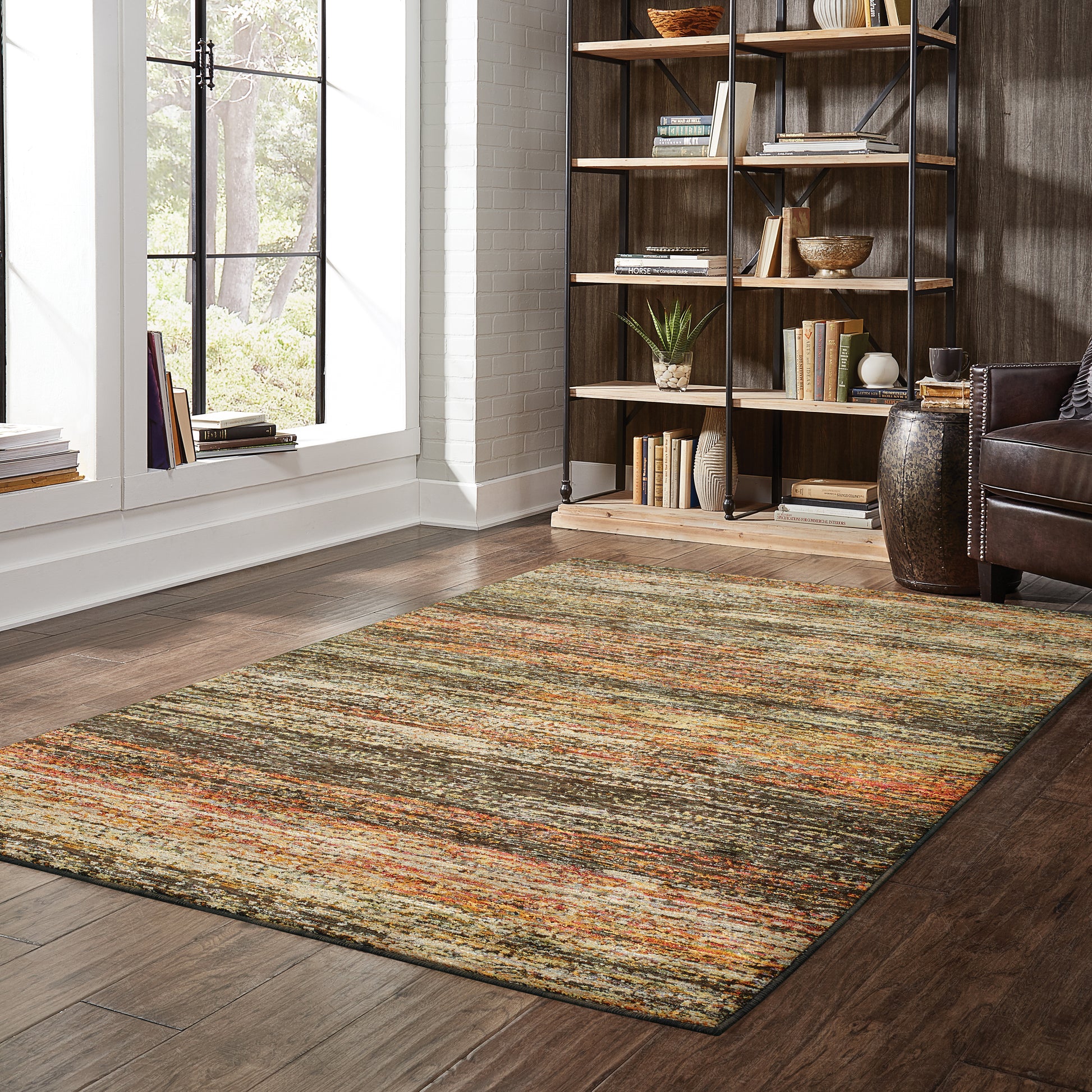 Oriental Weavers Atlas  Gold Charcoal Transitional