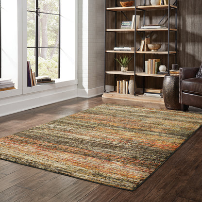 Oriental Weavers Atlas  Gold Charcoal Transitional