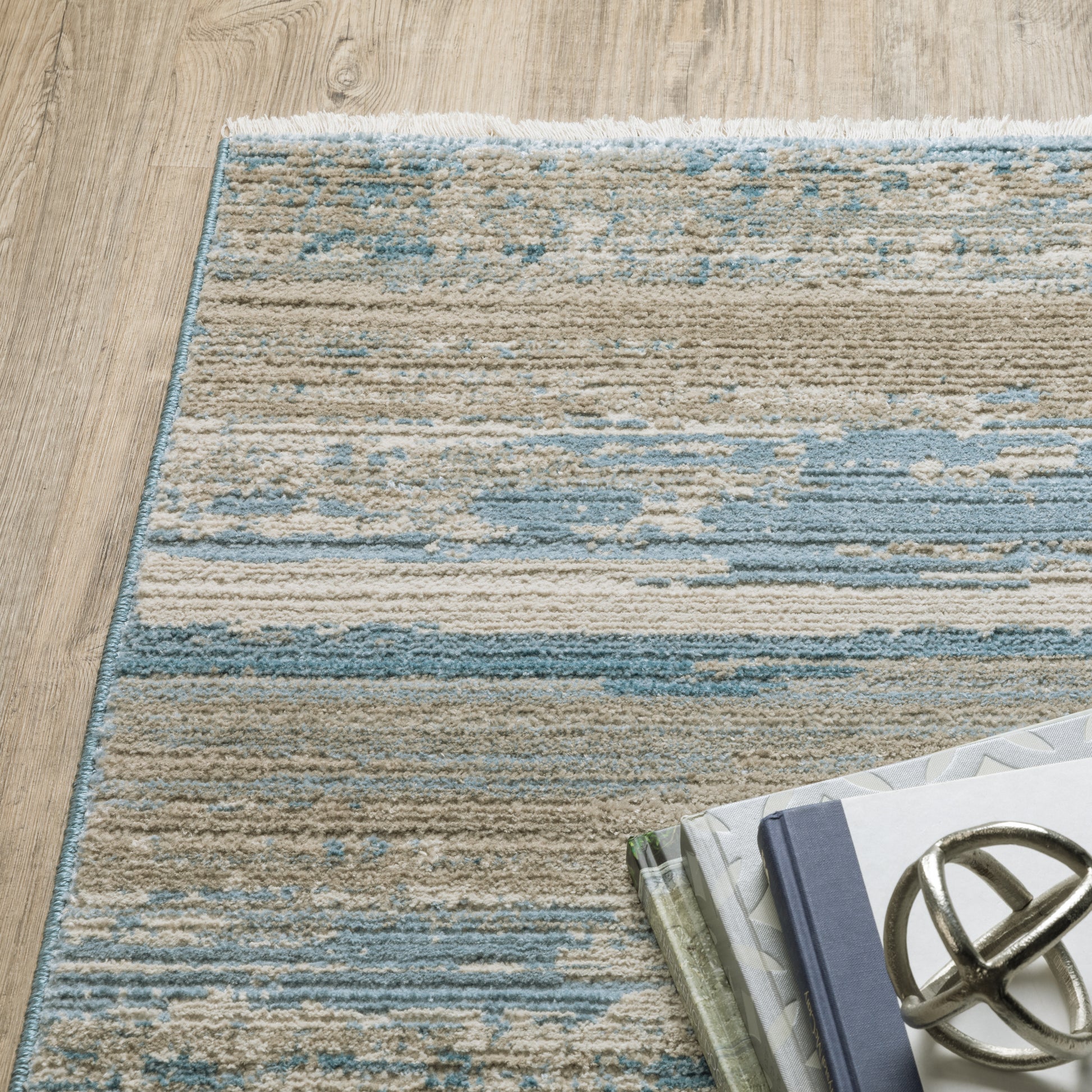Oriental Weavers Bauer  Blue Beige Modern & Contemporary